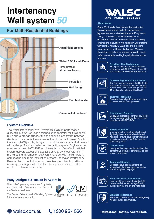 Walsc Intertenancy 50 System_Flyer