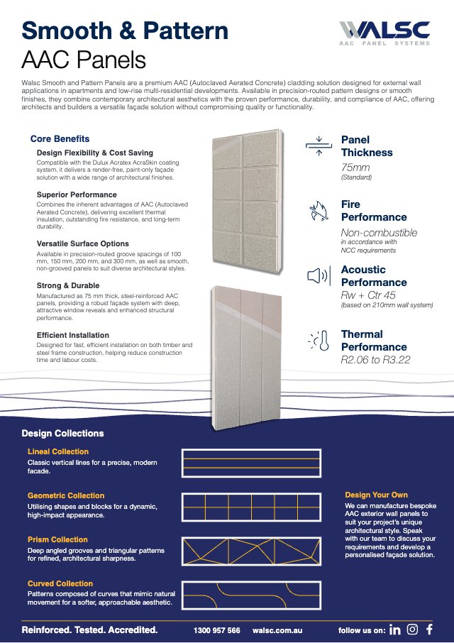 Walsc Smooth & Pattern Panels_Flyer