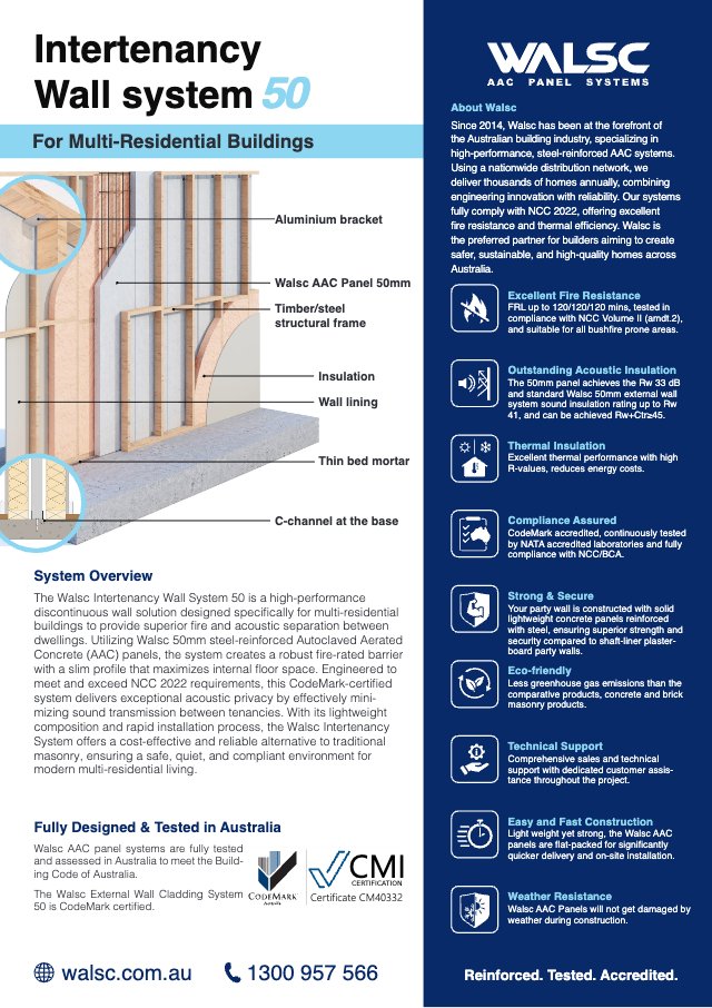 Walsc Intertenancy 50 System_Flyer